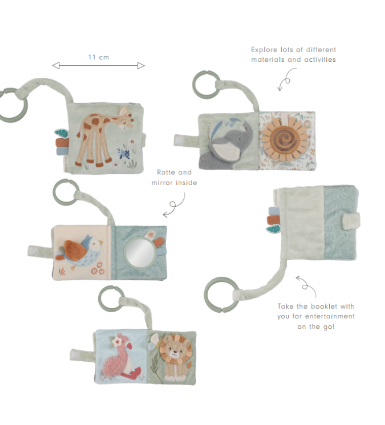 Mīkstā grāmata Safari Friends, Soft Activity Booklet, Little Dutch, LD8319
