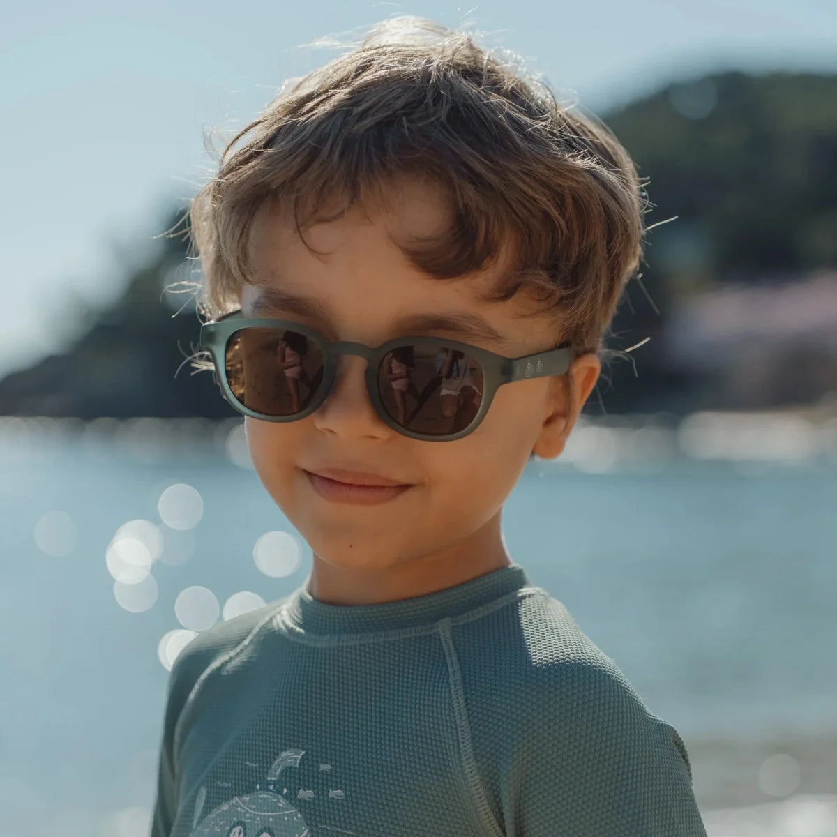 Bērnu saulesbrilles Ocean Green, Sunglasses, Little Dutch, LD126884