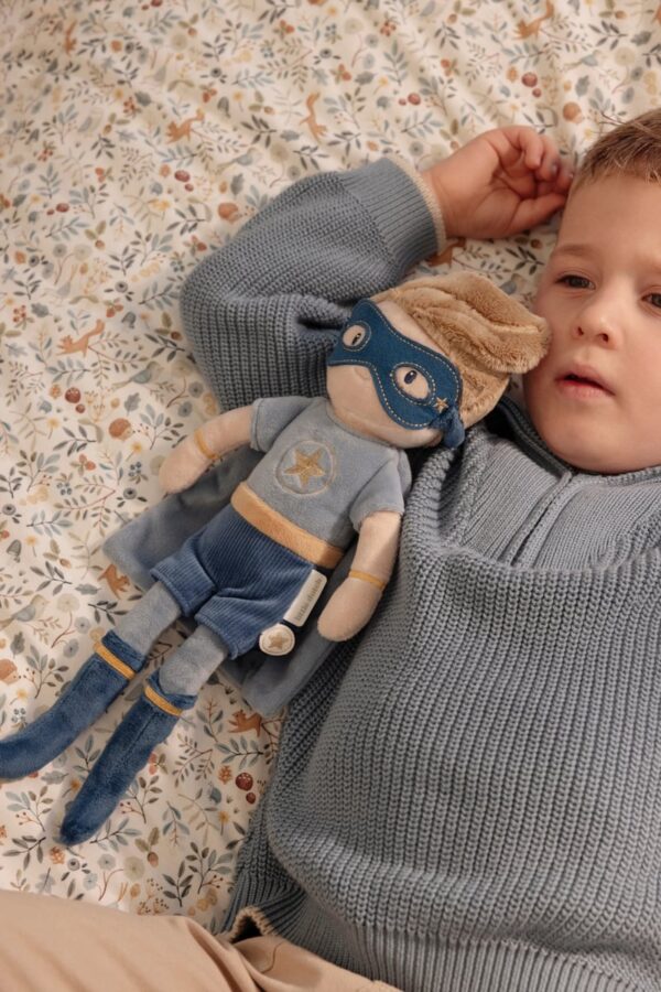 Supervaronis lelle Jims, Cuddle Doll Superhero Jim 35cm, Little Dutch, LD4674