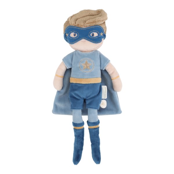 Supervaronis lelle Jims, Cuddle Doll Superhero Jim 35cm, Little Dutch, LD4674