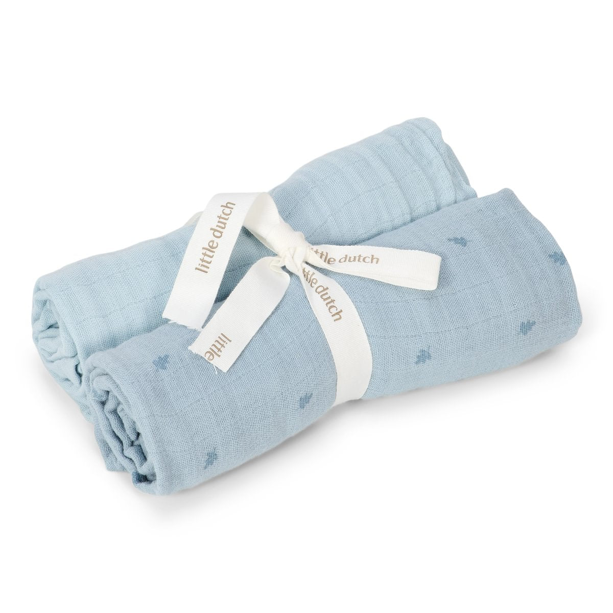 Muslīna kokvilnas autiņi Muslin Swaddles, Pure Denim Blue, Little Dutch