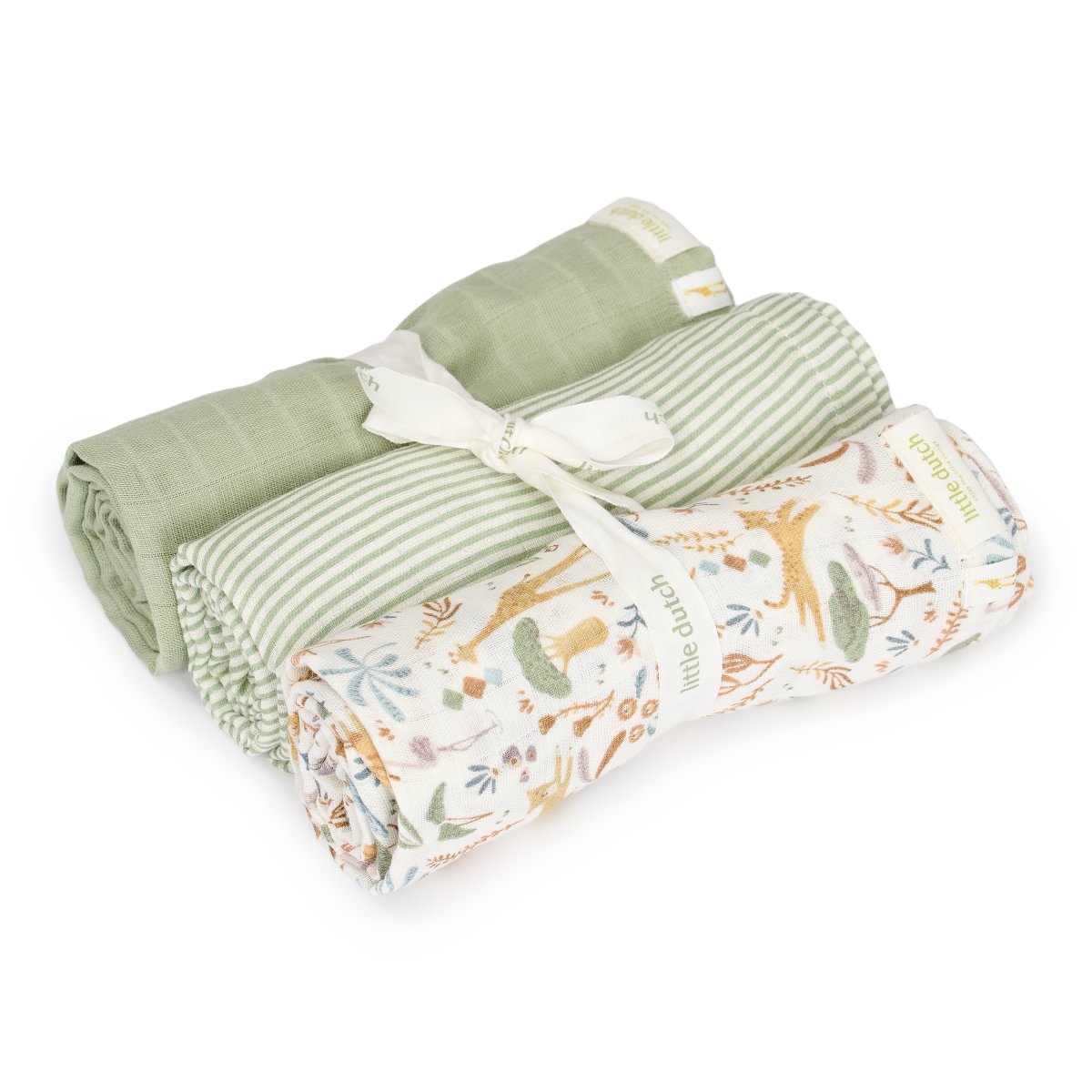 Muslīna kokvilnas autiņi Muslin Swaddles, Safari Wonders, Little Dutch, TE52306047