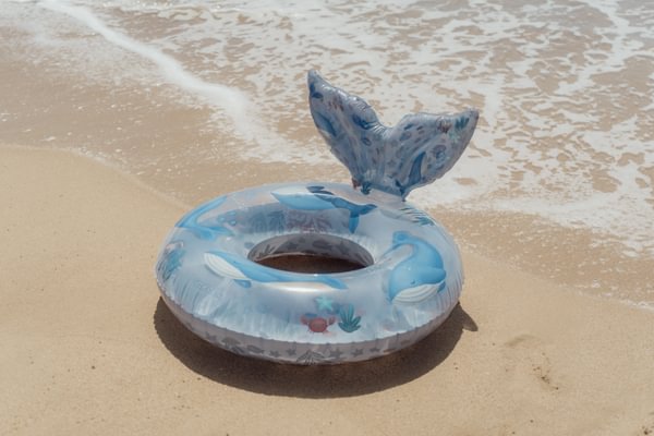 Peldriņķis ar Vaļa asti Ocean World, Swim Ring, 90cm, Little Dutch, ld2016391, rocketbaby.lv
