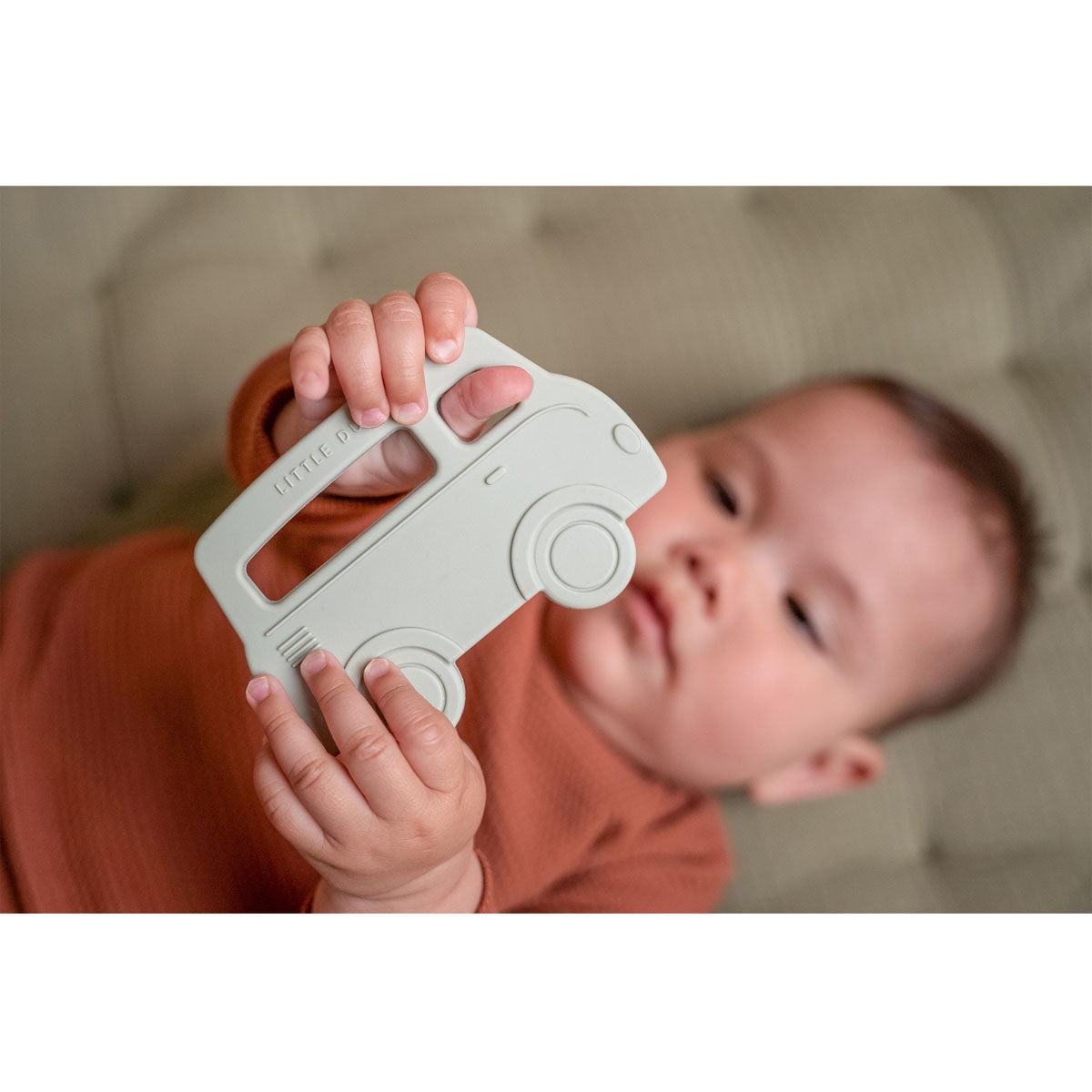 Silikona graužammanta Busiņš, Teething Toy Van, zaļš, Little Dutch