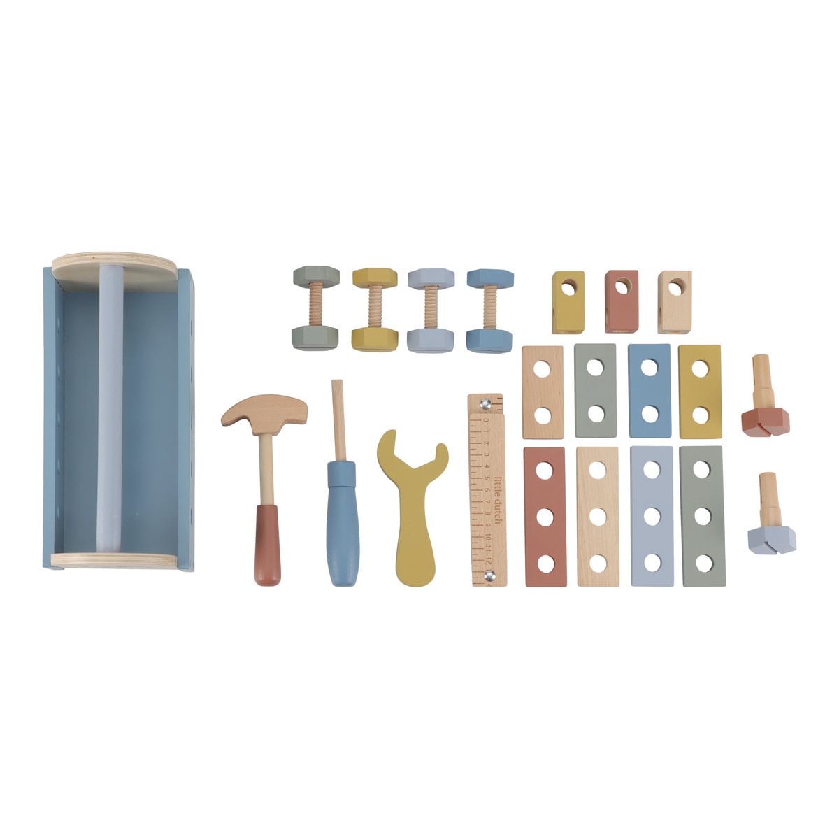 Koka rotaļu instrumentu kaste, Tool box, Little Dutch