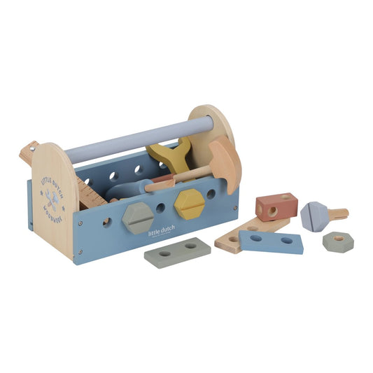 Koka rotaļu instrumentu kaste, Tool box, Little Dutch