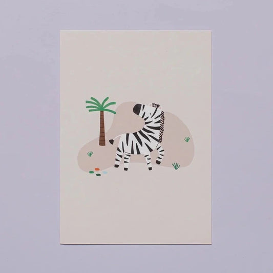 Apsveikuma kartīte Zebra, Tu Tu Family x Manilla
