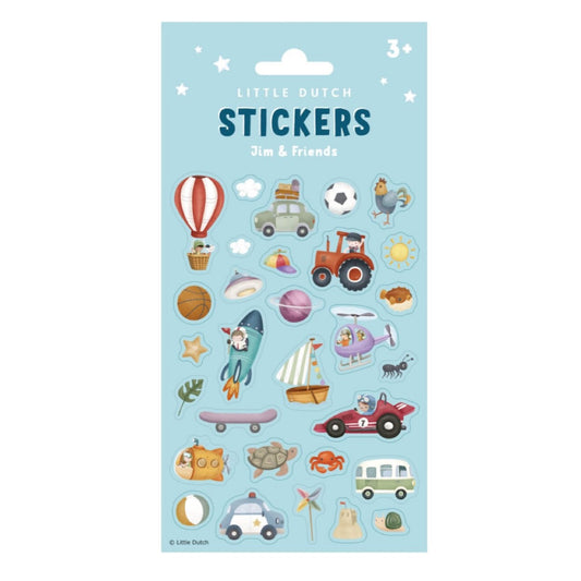 Uzlīmes Jim & Friends, Sticker sheet, Little Dutch