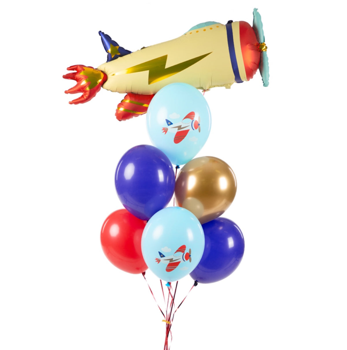 Balons - Lidmašīna, Plane Balloon, Light Blue, zils, 30cm