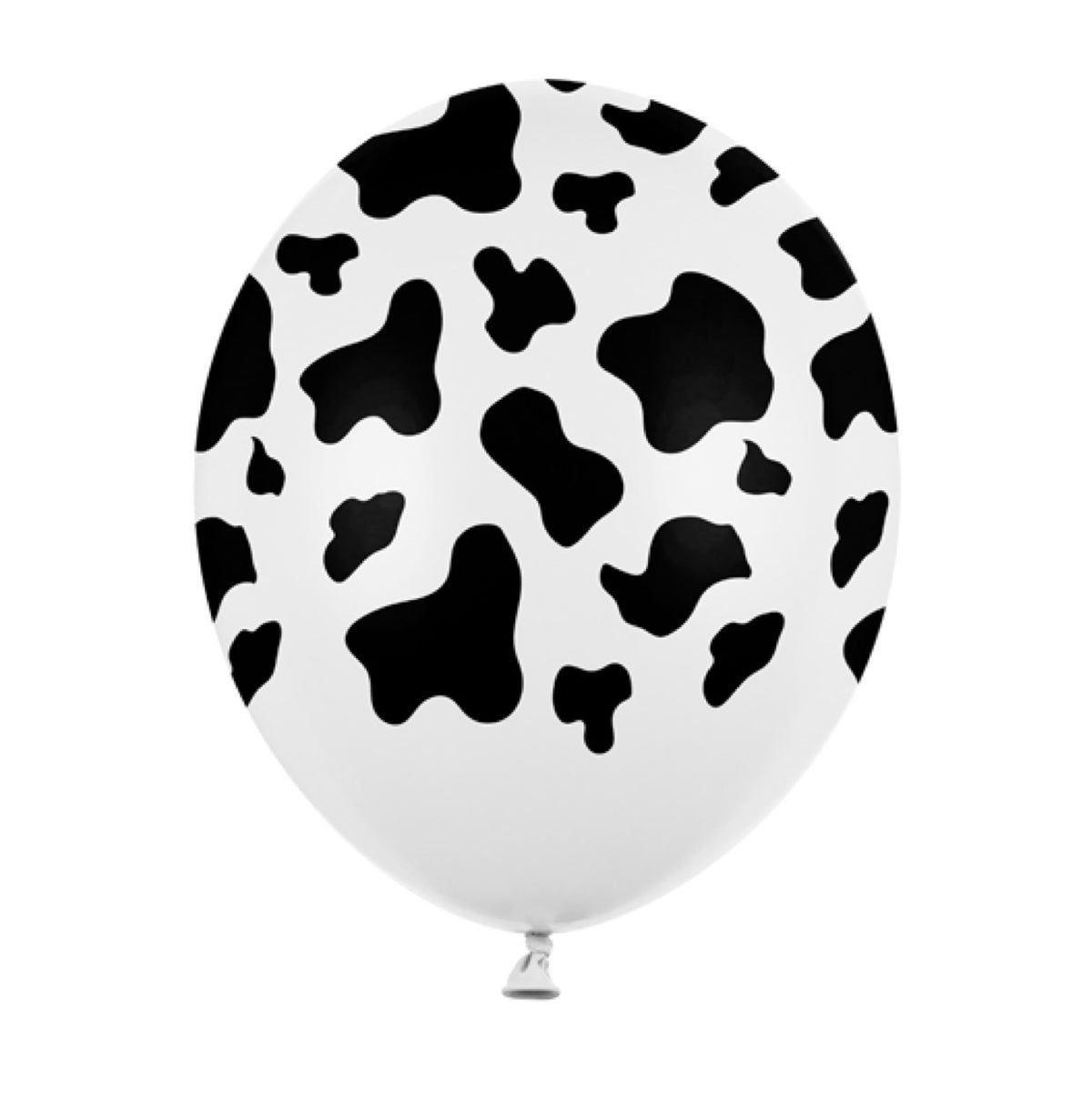 Balons - Govs, Farm Balloon, Black and White, melnbalts, 30cm