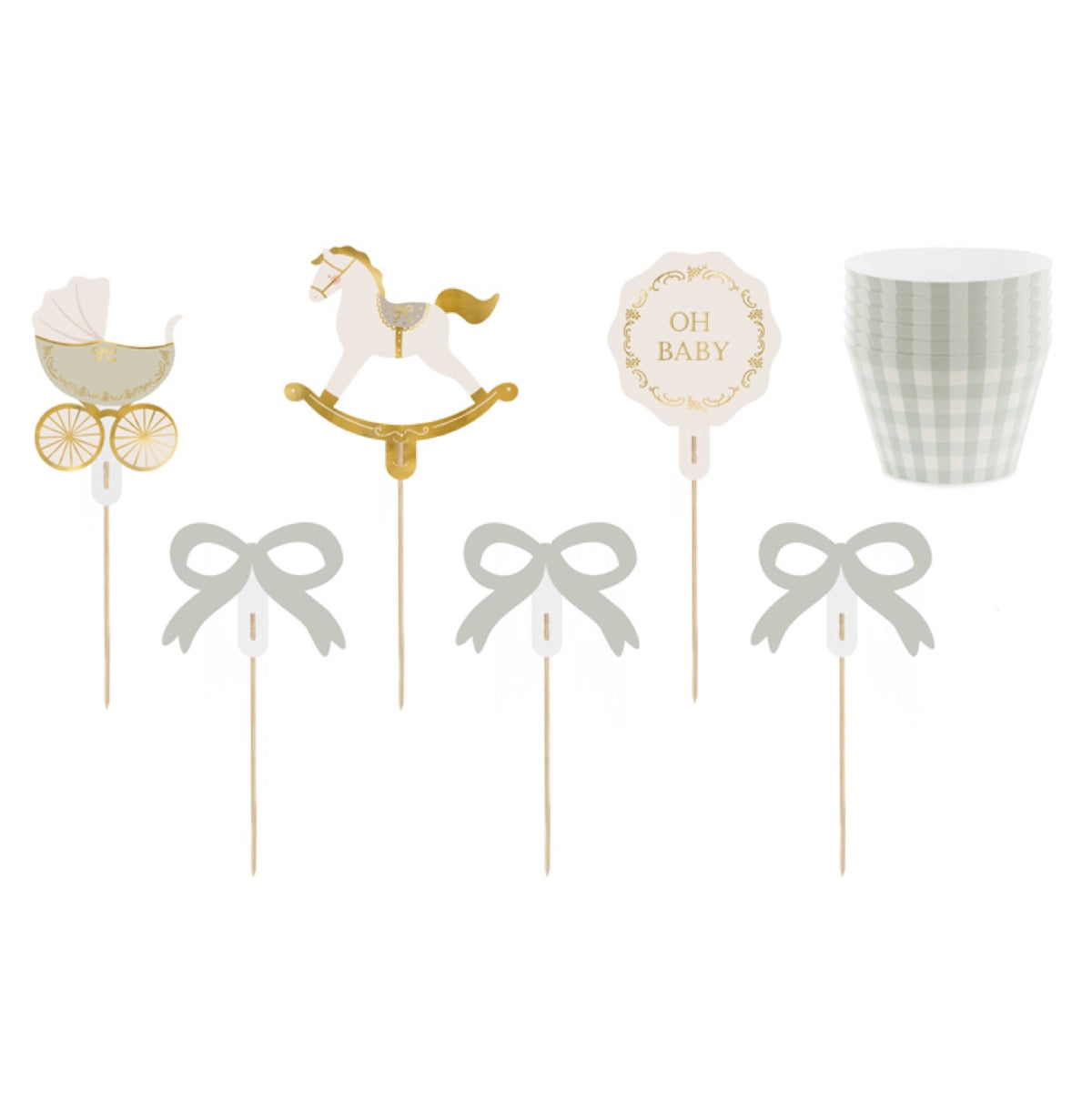 Kēksiņu komplekts ar toperiem - Oh Baby, Muffin Set