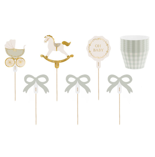 Kēksiņu komplekts ar toperiem - Oh Baby, Muffin Set