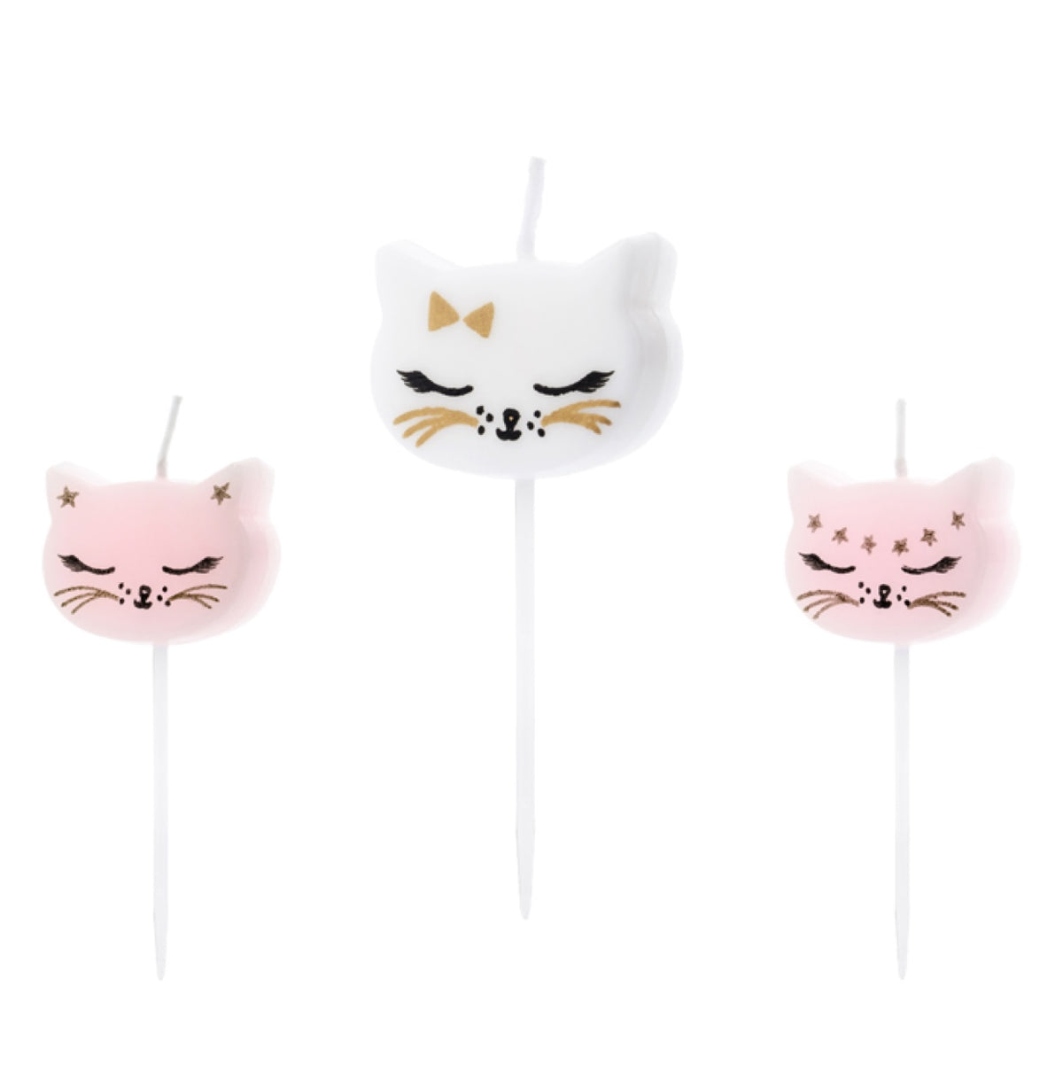 Dzimšanas dienas kūkas svecītes - Kaķīši, Birthday Cake Candles, Cat, SCS-4