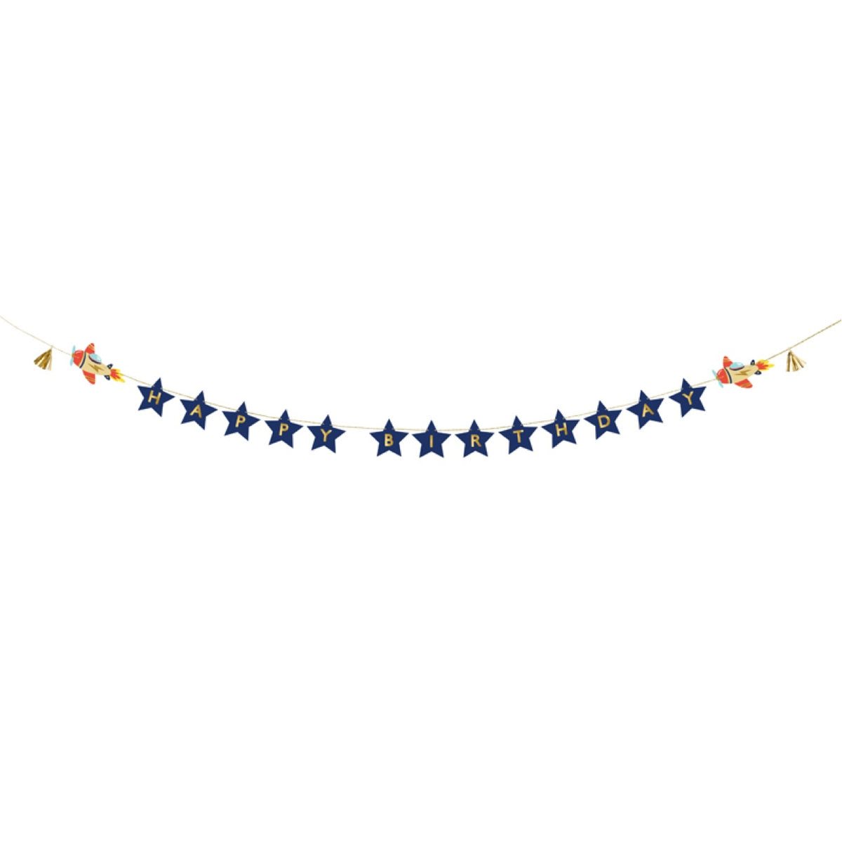 Dzimšanas dienas svētku virtene - Happy Birthday Banner Airplanes, 2.5m
