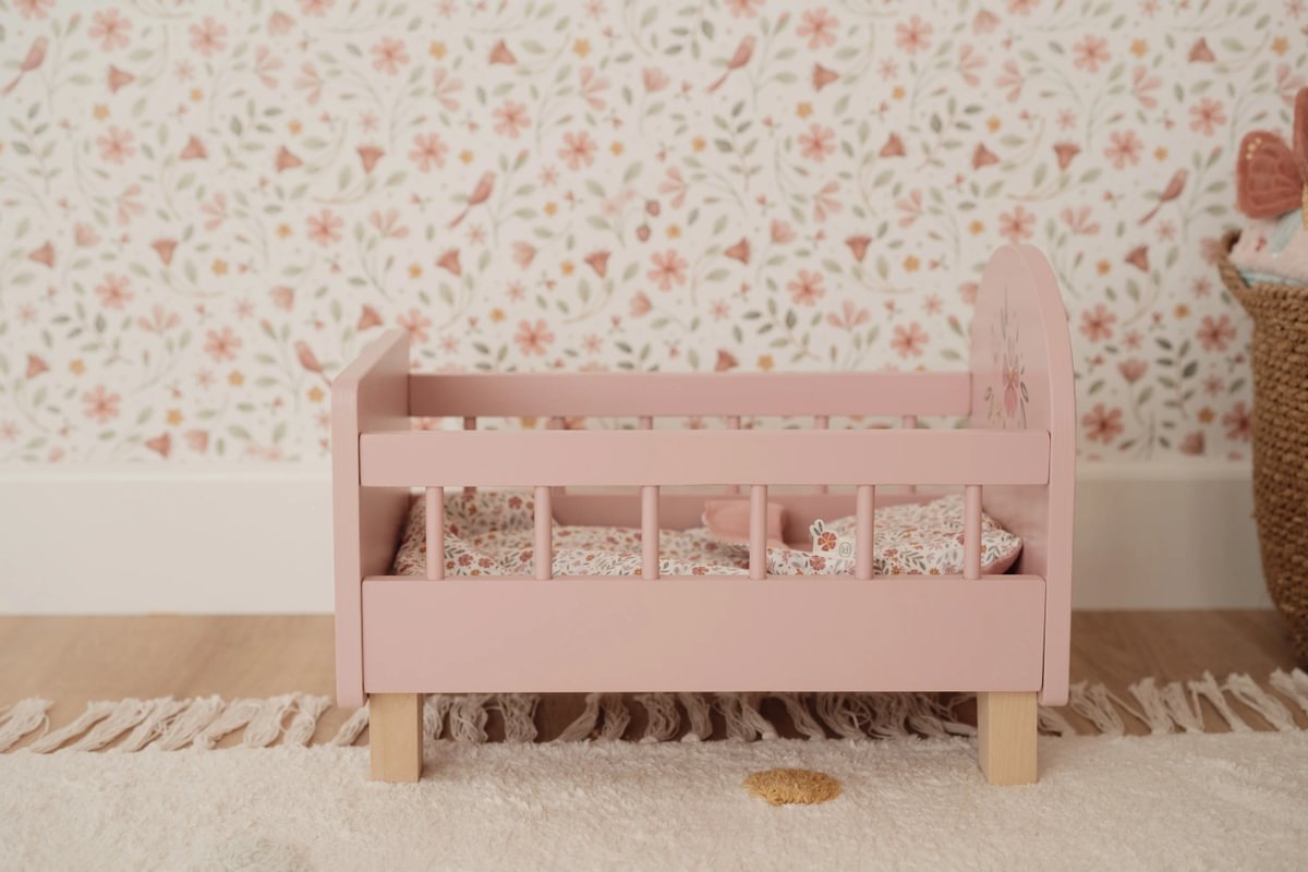 wooden doll bed