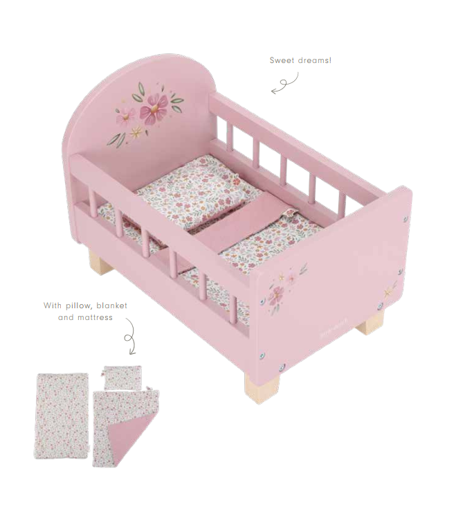wooden doll bed