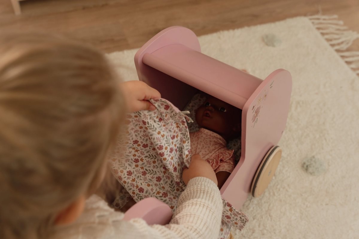 Leļļu koka rati, Wooden Doll Pram, Little Dutch, LD2519