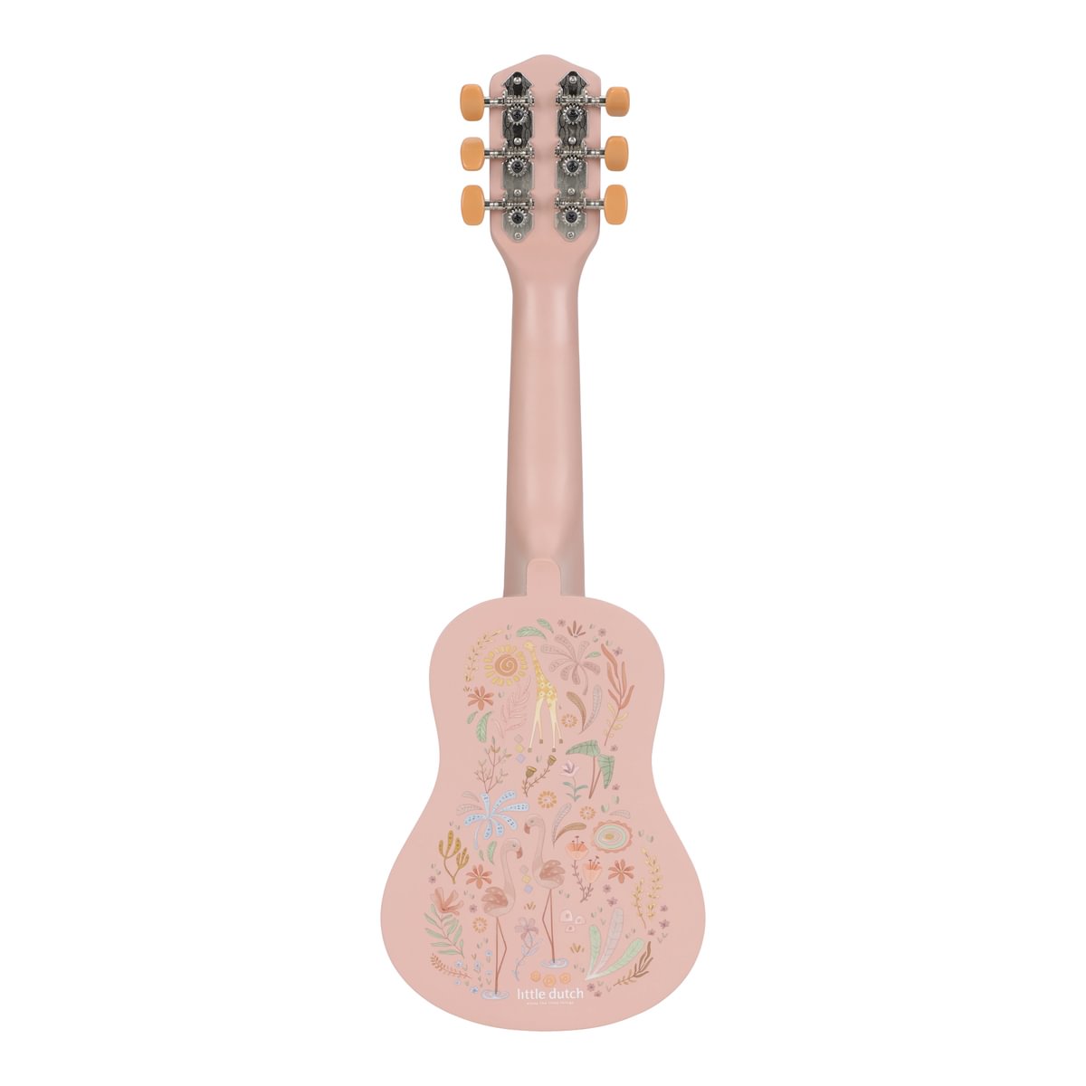 Bērnu koka ģitāra, rozā, Wooden Guitar Safari Friends, Little Dutch, ld7471