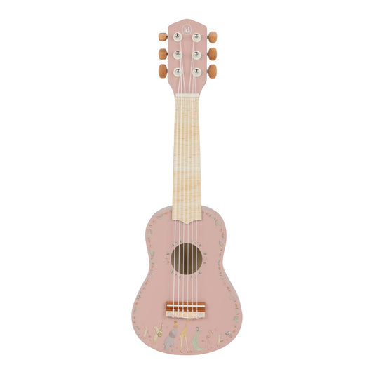 Bērnu koka ģitāra, rozā, Wooden Guitar Safari Friends, Little Dutch, ld7471