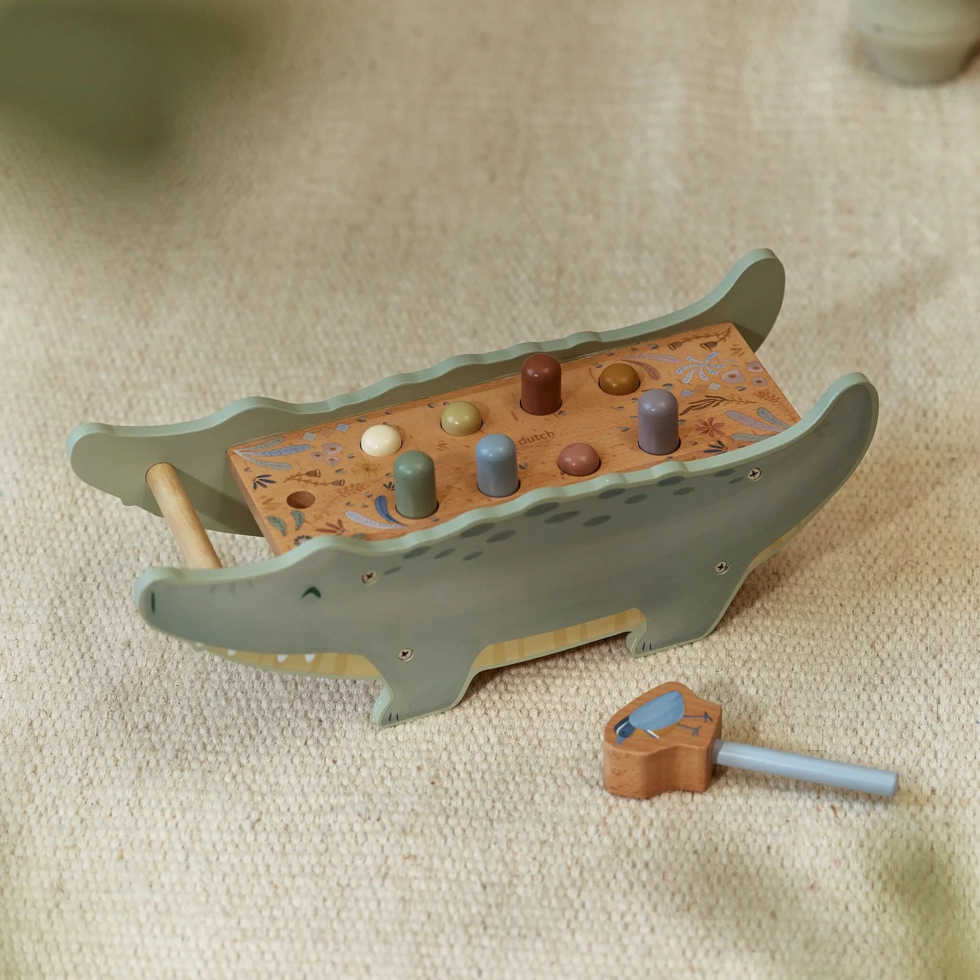 Dauzīšanas sols Krokodils Safari Friends, Pounding Bench, Little Dutch, LD7446
