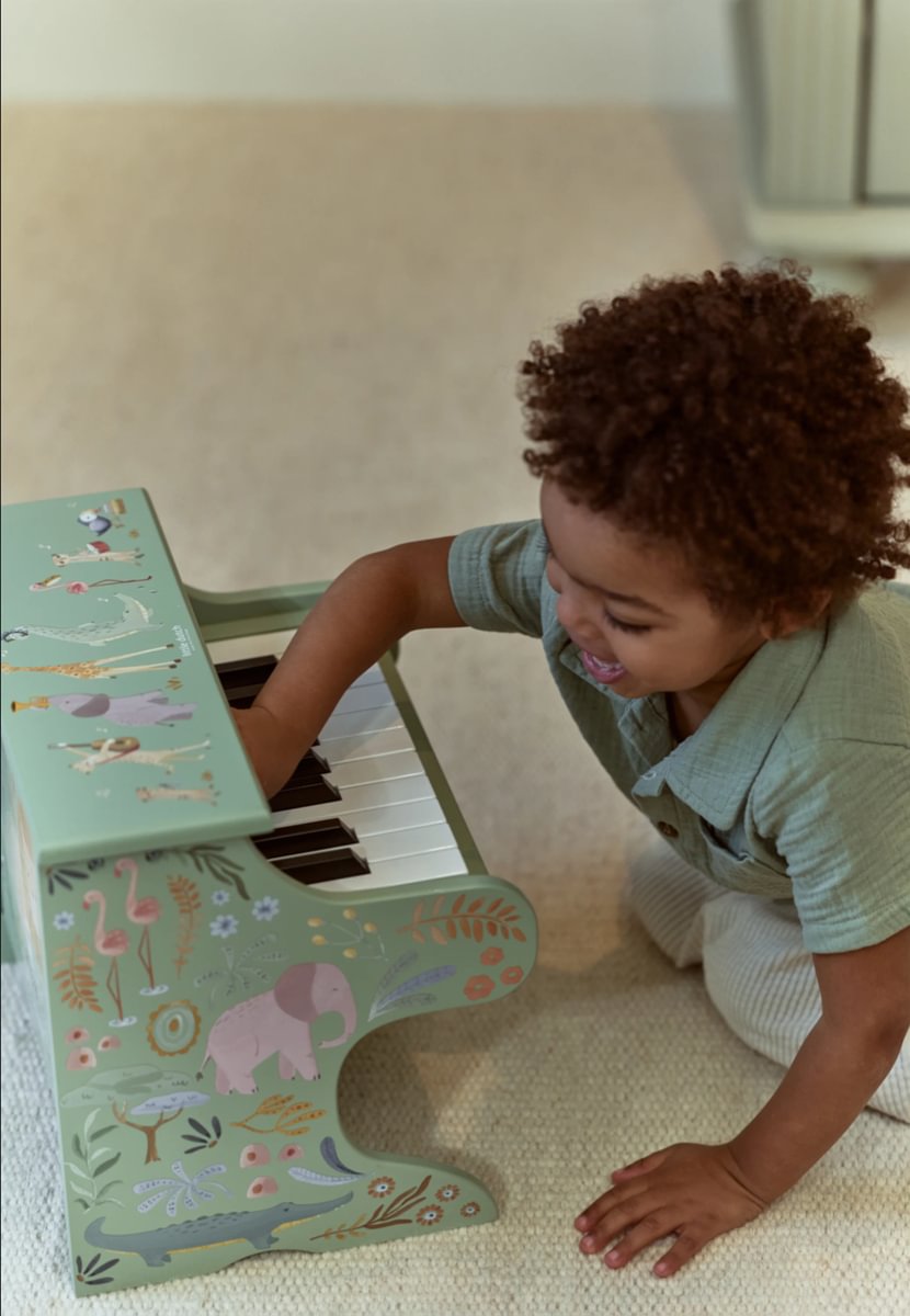 Bērnu klavieres, koka, Wooden Piano, Safari Friends, Little Dutch, ld7476