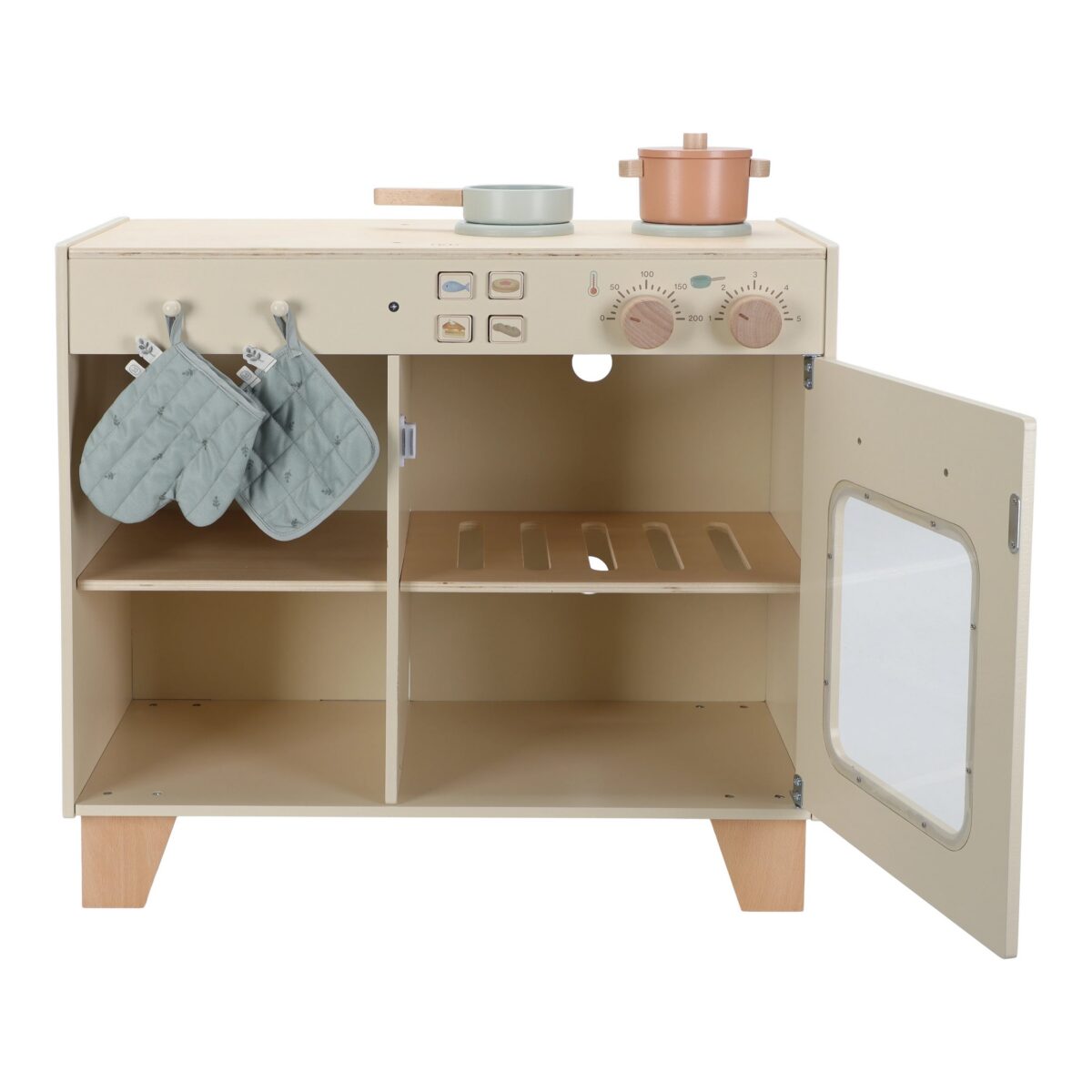 Bērnu rotaļu koka virtuve Wooden Play Kitchen, Little Dutch, ld2498