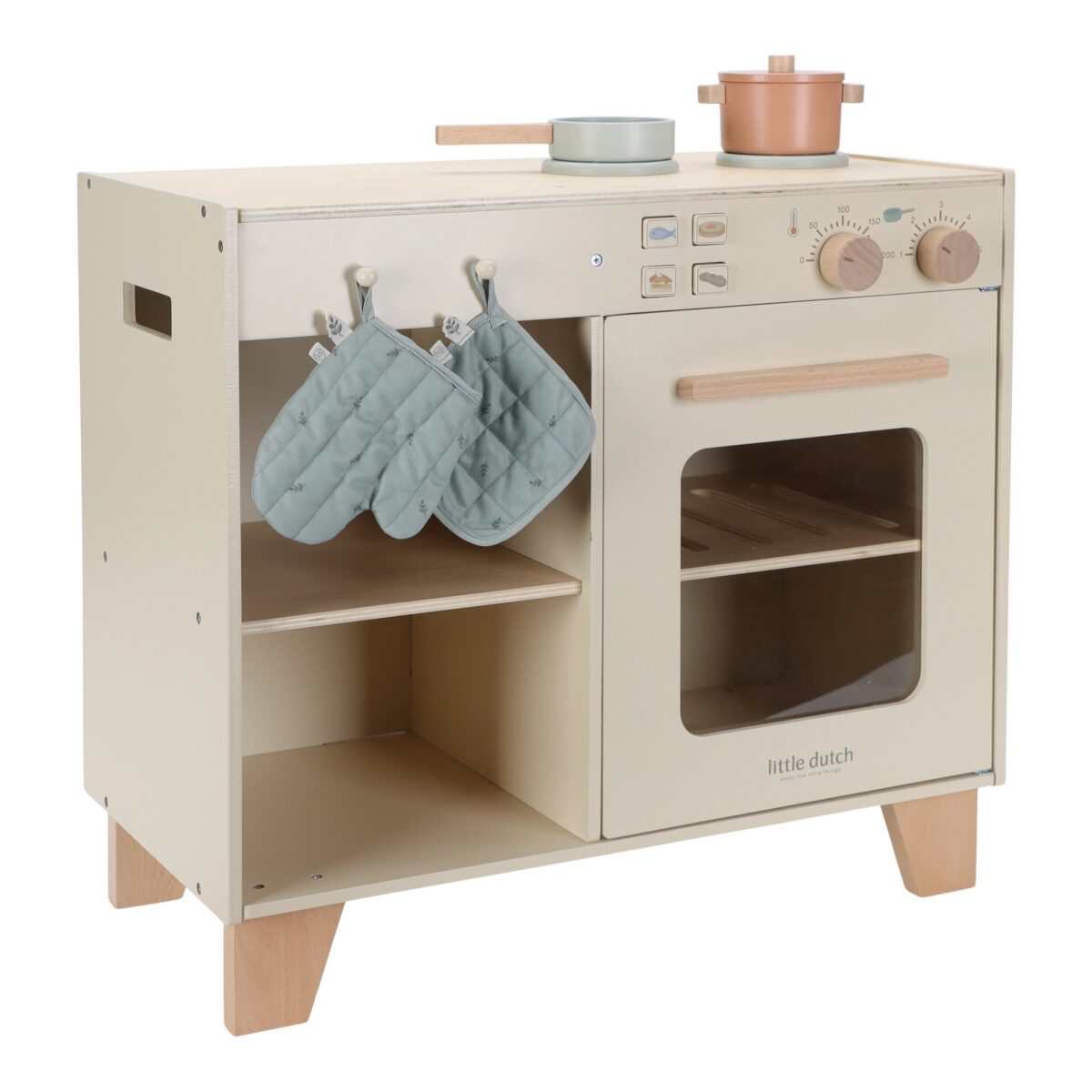 Bērnu rotaļu koka virtuve Wooden Play Kitchen, Little Dutch, ld2498