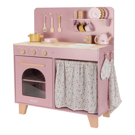 NEW Bērnu rotaļu koka virtuve ar skaņu, Wooden Play Kitchen Sound, Little Dutch, ld2501