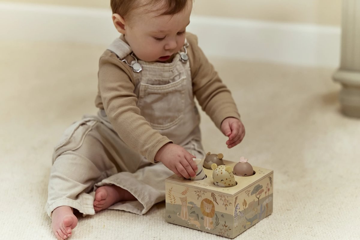 Koka izlecošie dzīvnieciņi Safari Friends, Pop-up Toy, Little Dutch