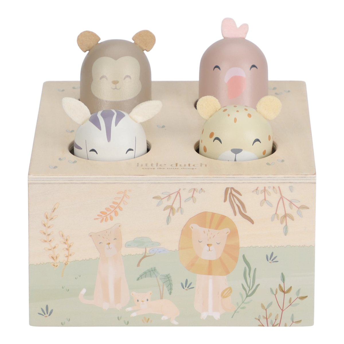 Koka izlecošie dzīvnieciņi Safari Friends, Pop-up Toy, Little Dutch
