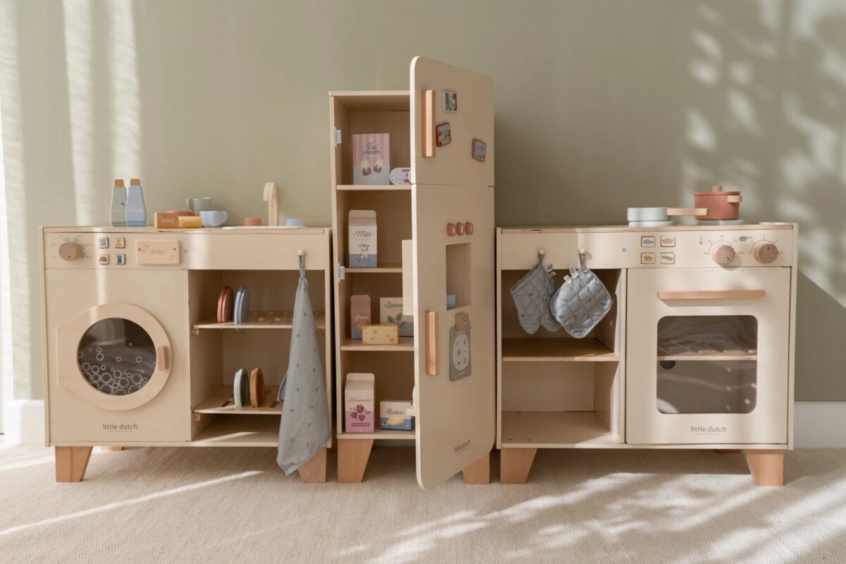 koka veļas mašīna bērniem, Wooden Washing Machine, Little Dutch