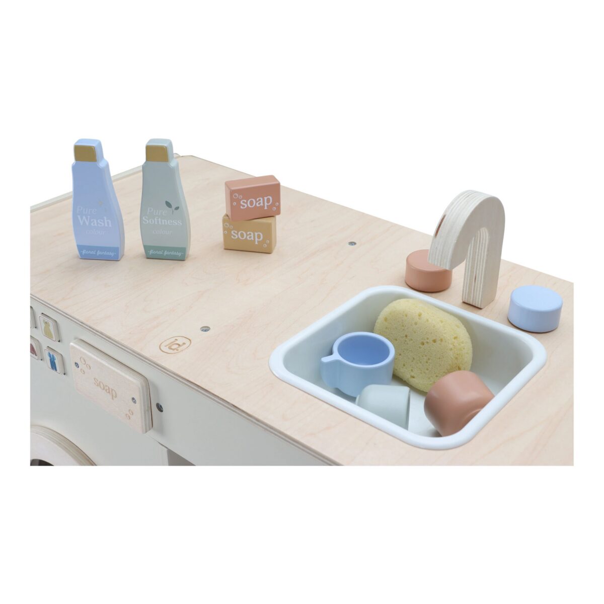 koka veļas mašīna bērniem, Wooden Washing Machine, Little Dutch