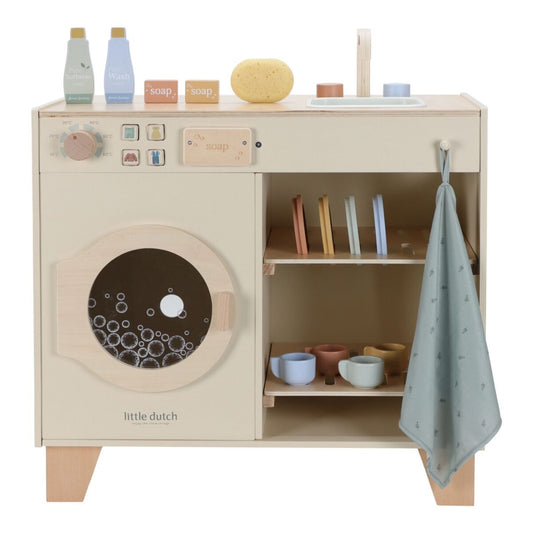 koka veļas mašīna bērniem, Wooden Washing Machine, Little Dutch