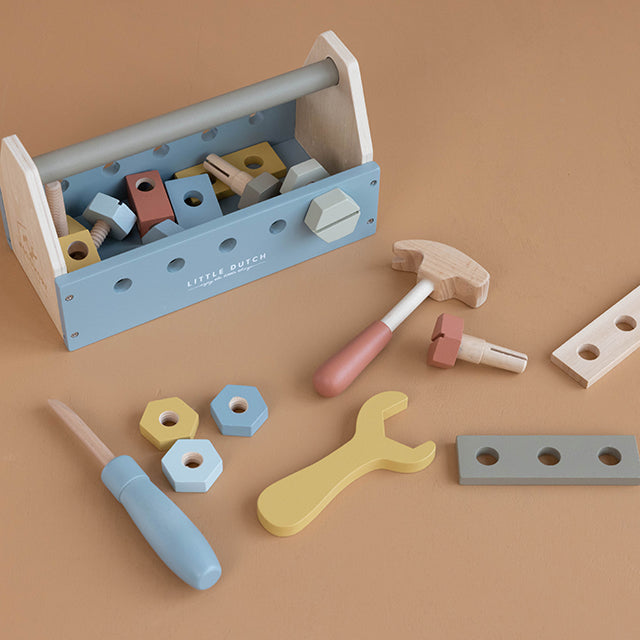 Koka rotaļu instrumentu kaste, Little Dutch, Toolbox 7078