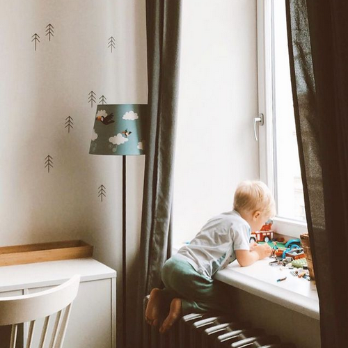 Istabas interjera sienas uzlīmes - eglītes